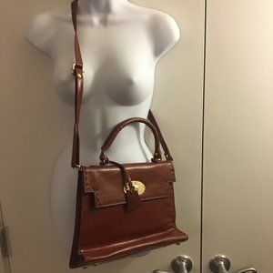 Crossbody leather handbag